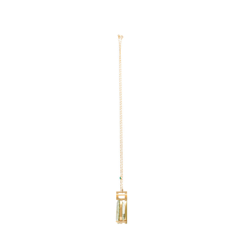 Hada One Star 18k Gold Green Amethyst Necklace