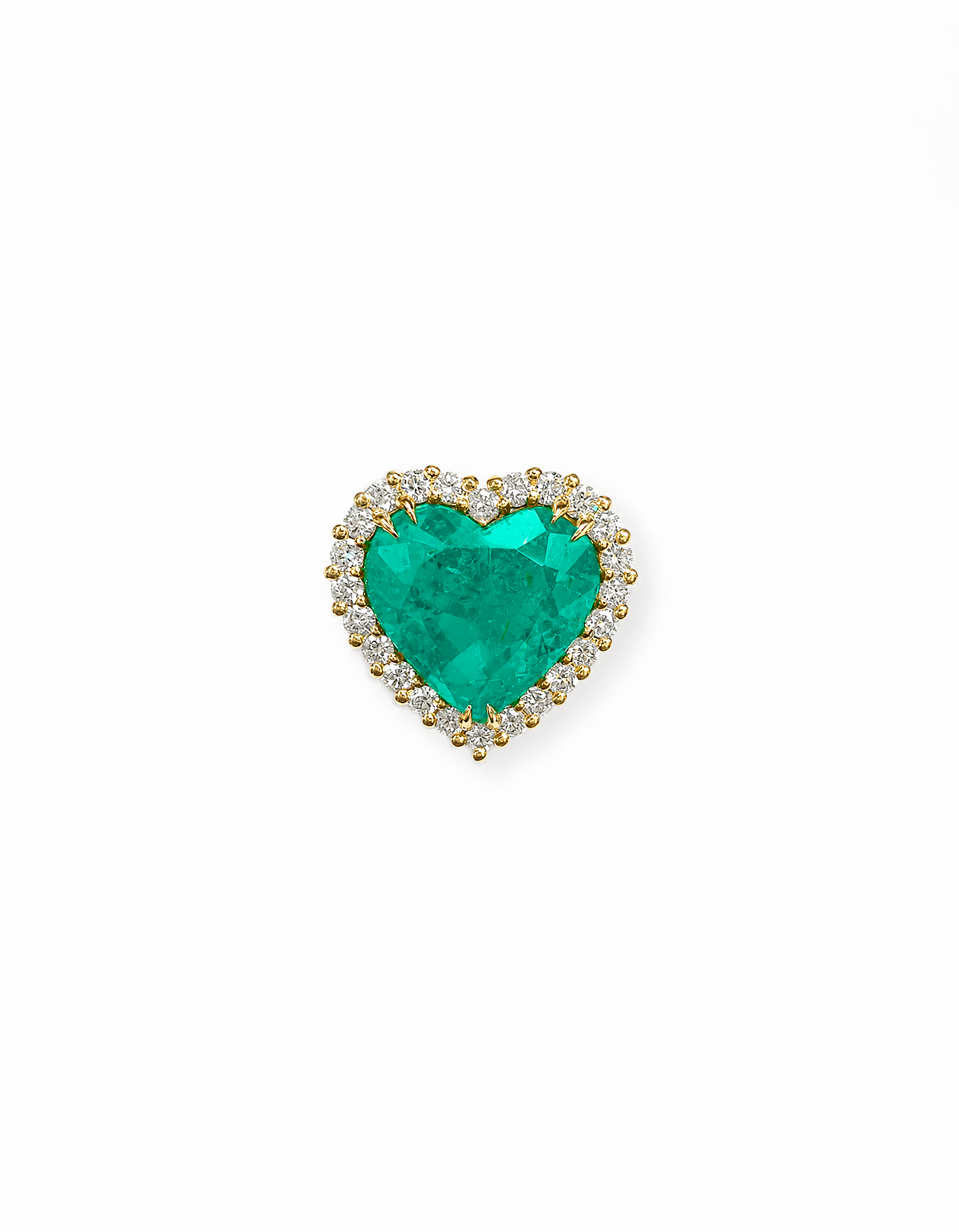Aldebaran Crown Heart Emerald Ring