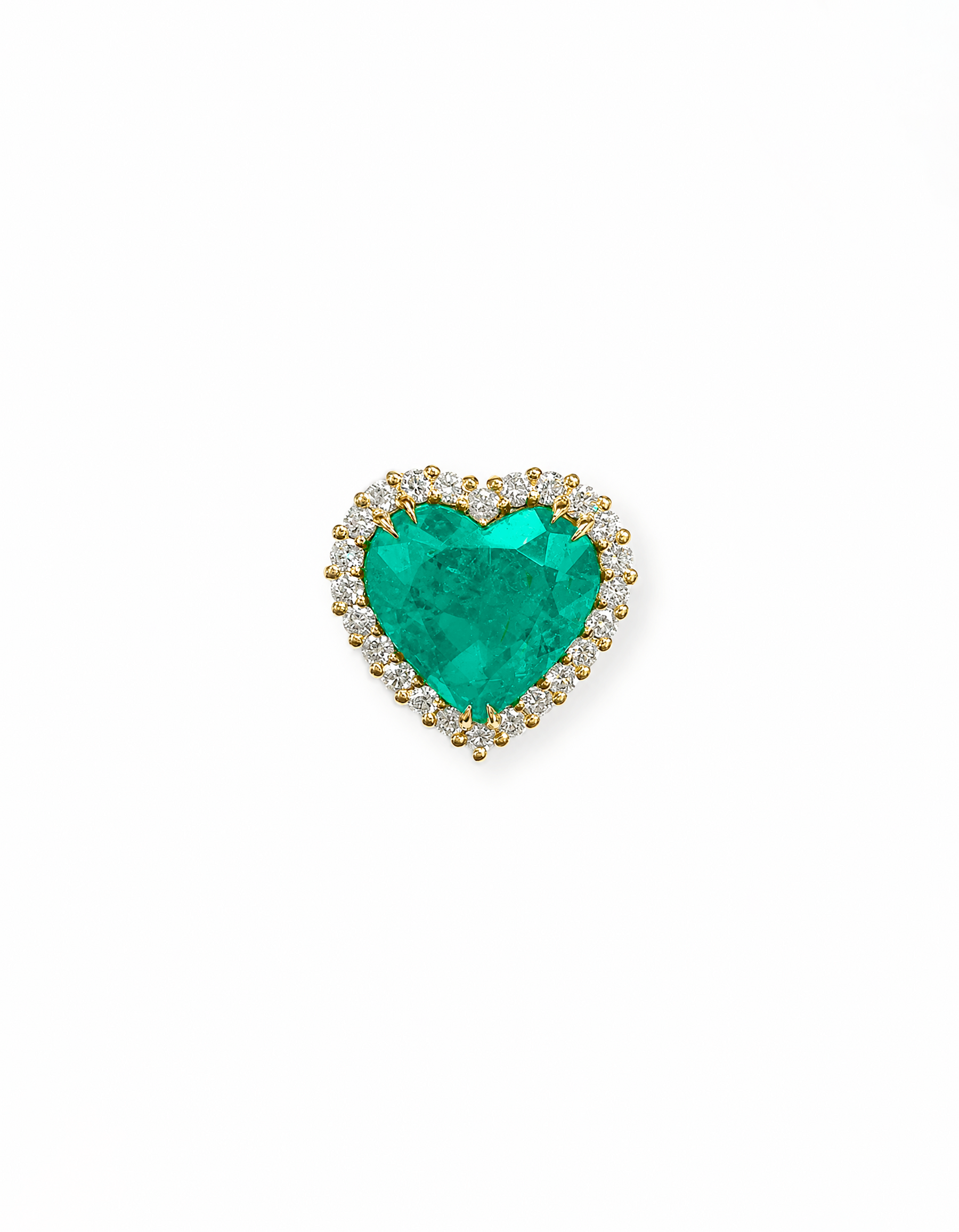 Aldebaran Crown Heart Emerald Ring