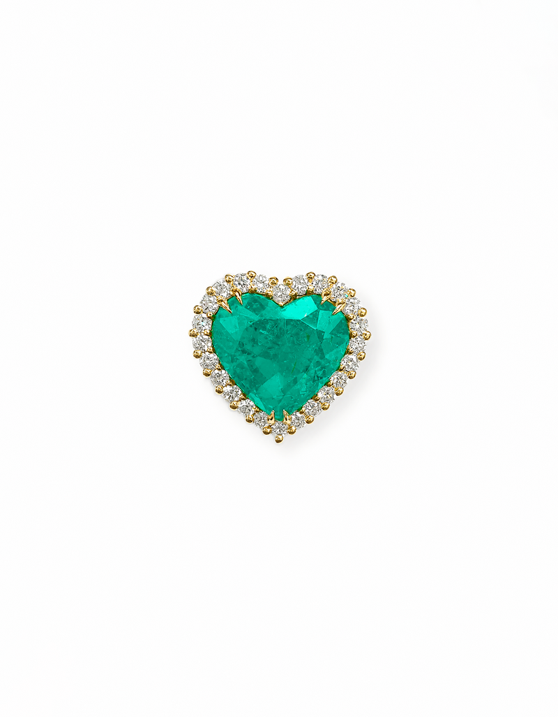 Aldebaran Crown Heart Emerald Ring