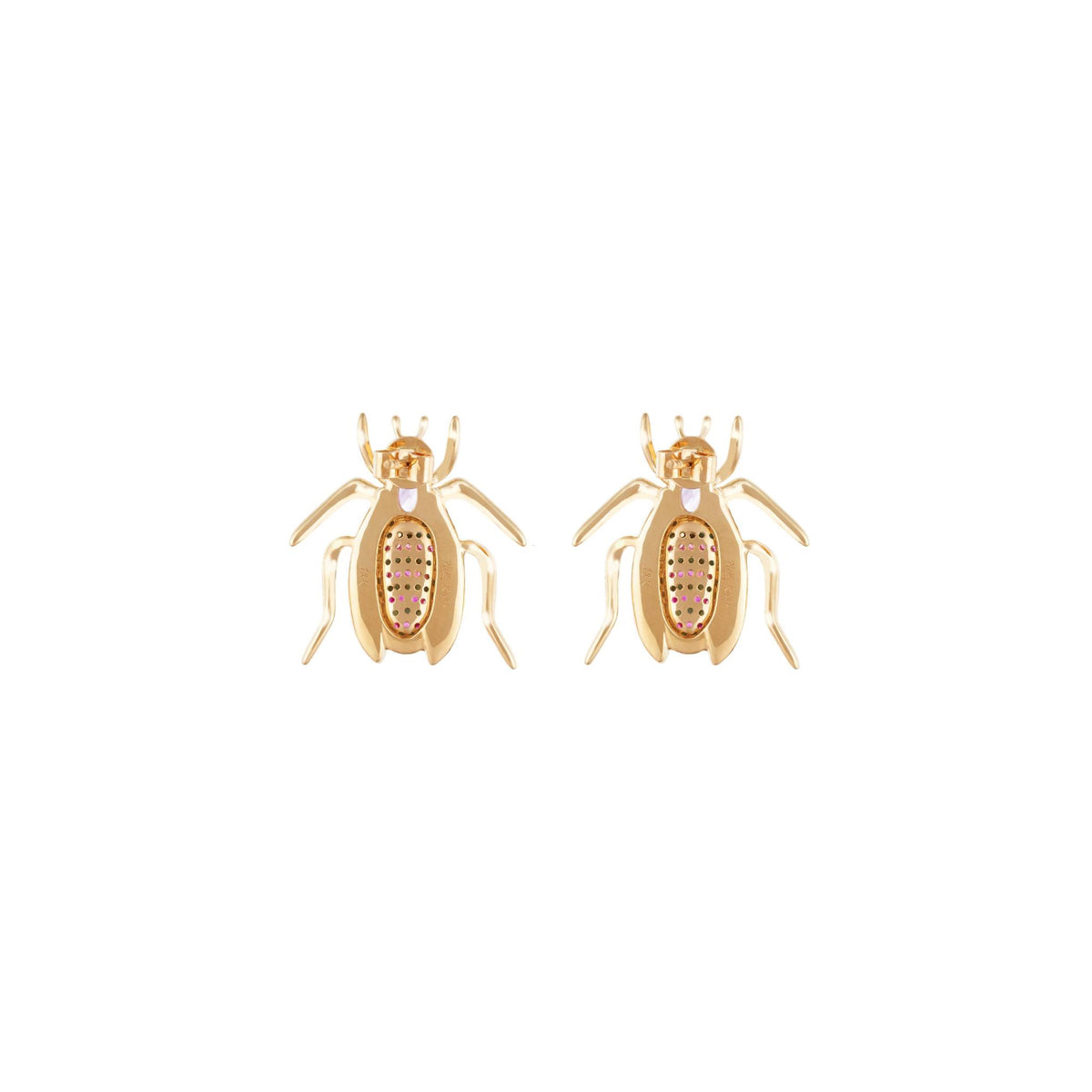Sugar Beetle 18k Gold Gemstones Earrings