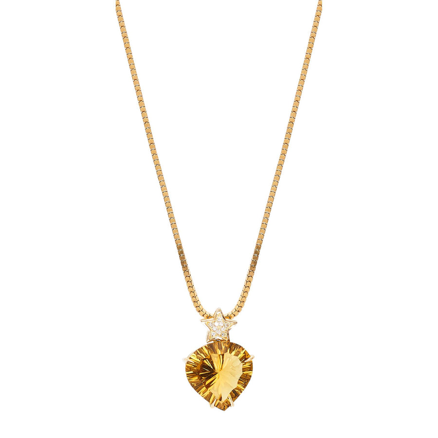 Hada One Star Concave Citrine Necklace