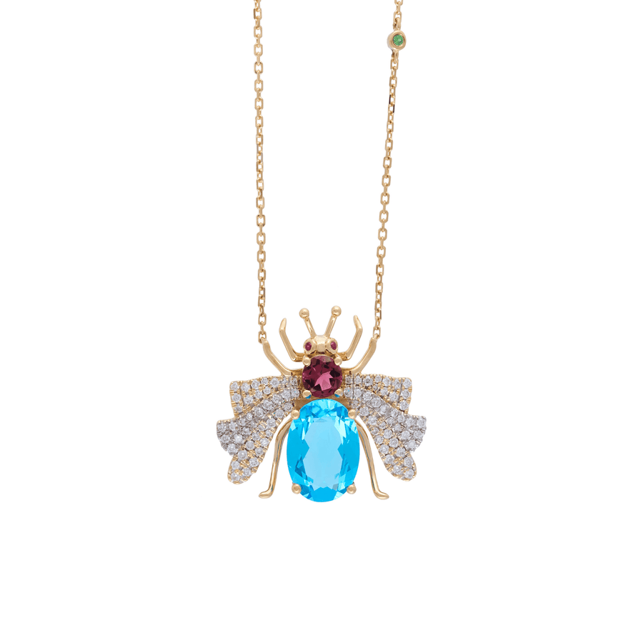 Candy 18k Gold Blue Topaz Necklace