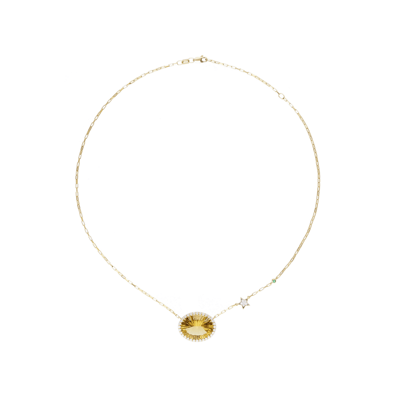 Capella 18k Gold Citrine Necklace