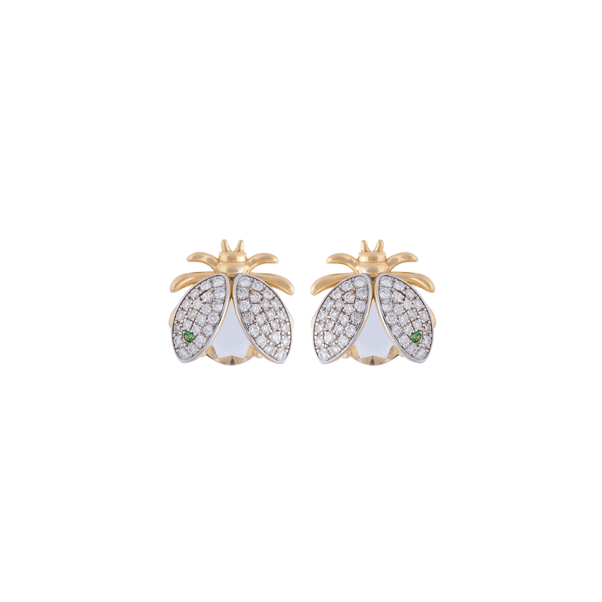 Catarina Crystal 18k Gold Quartz Earrings
