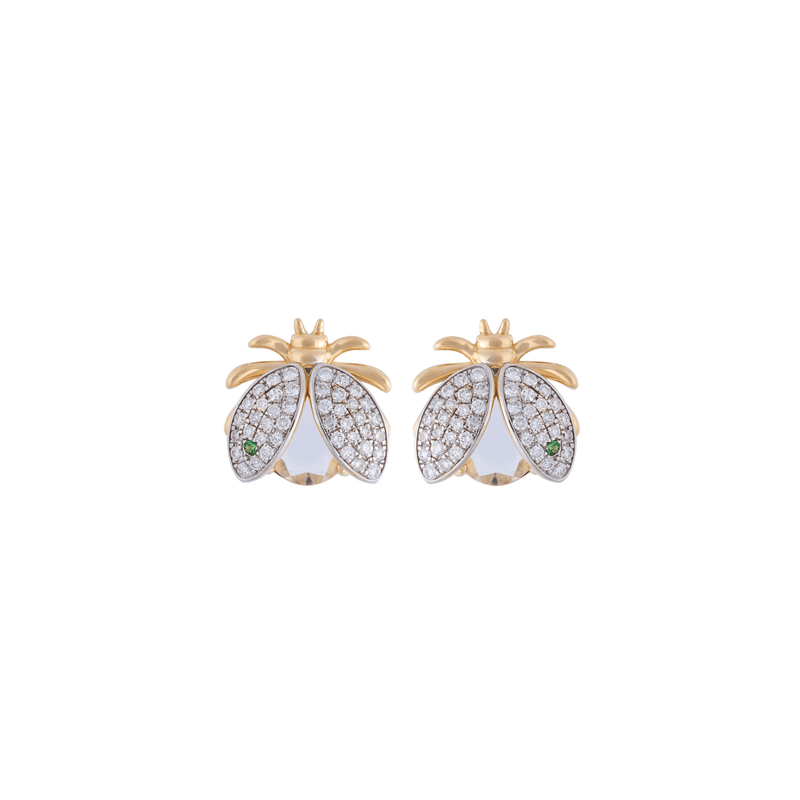 Catarina Crystal 18k Gold Quartz Earrings