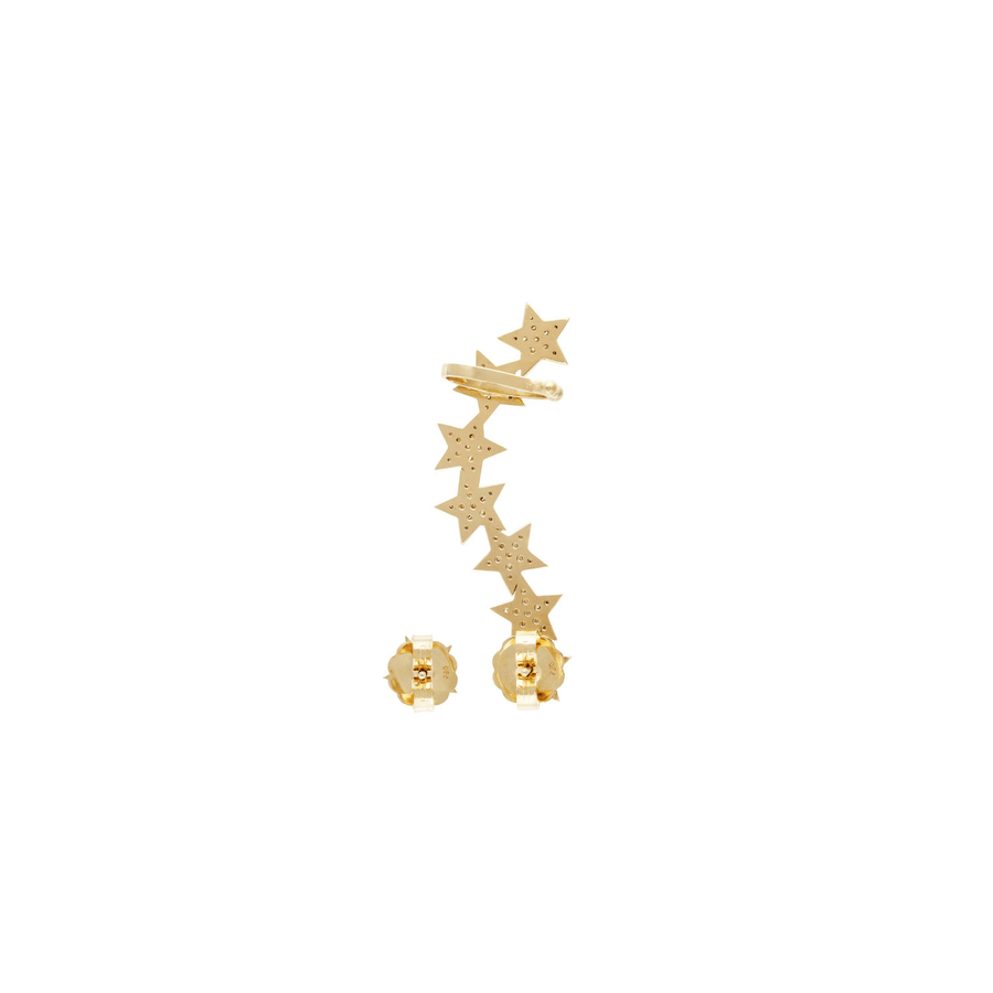 Mimosa Party 18k Gold Diamond Ear Cuff Set