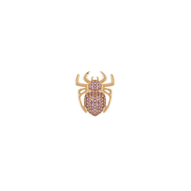 Lola Spider 18k Gold Amethyst Ear Cuff