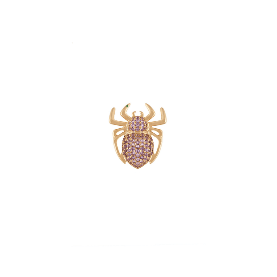 Lola Spider 18k Gold Amethyst Ear Cuff