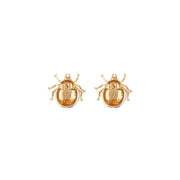 Blue Fauna Ladybug Earrings