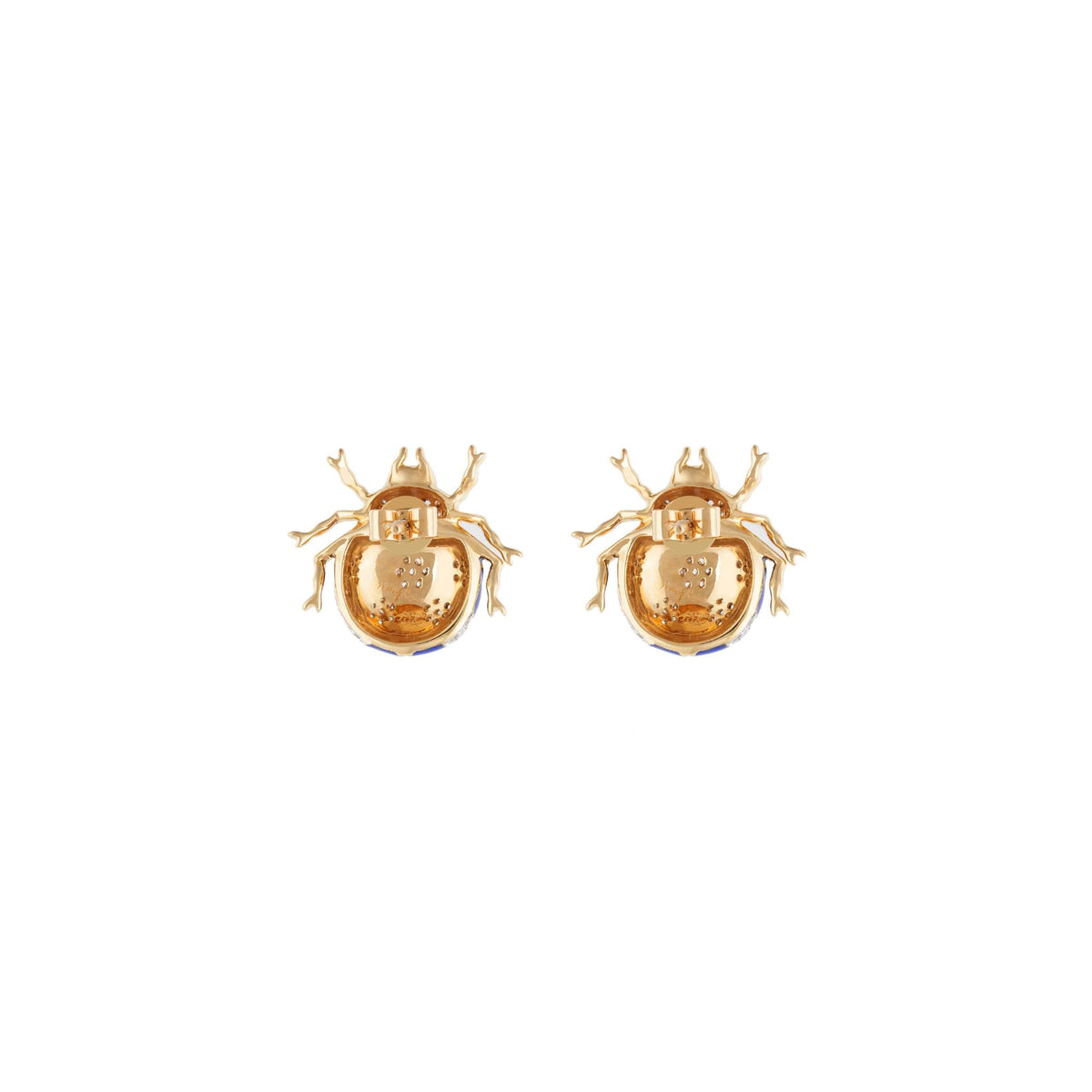 Blue Fauna Ladybug Earrings