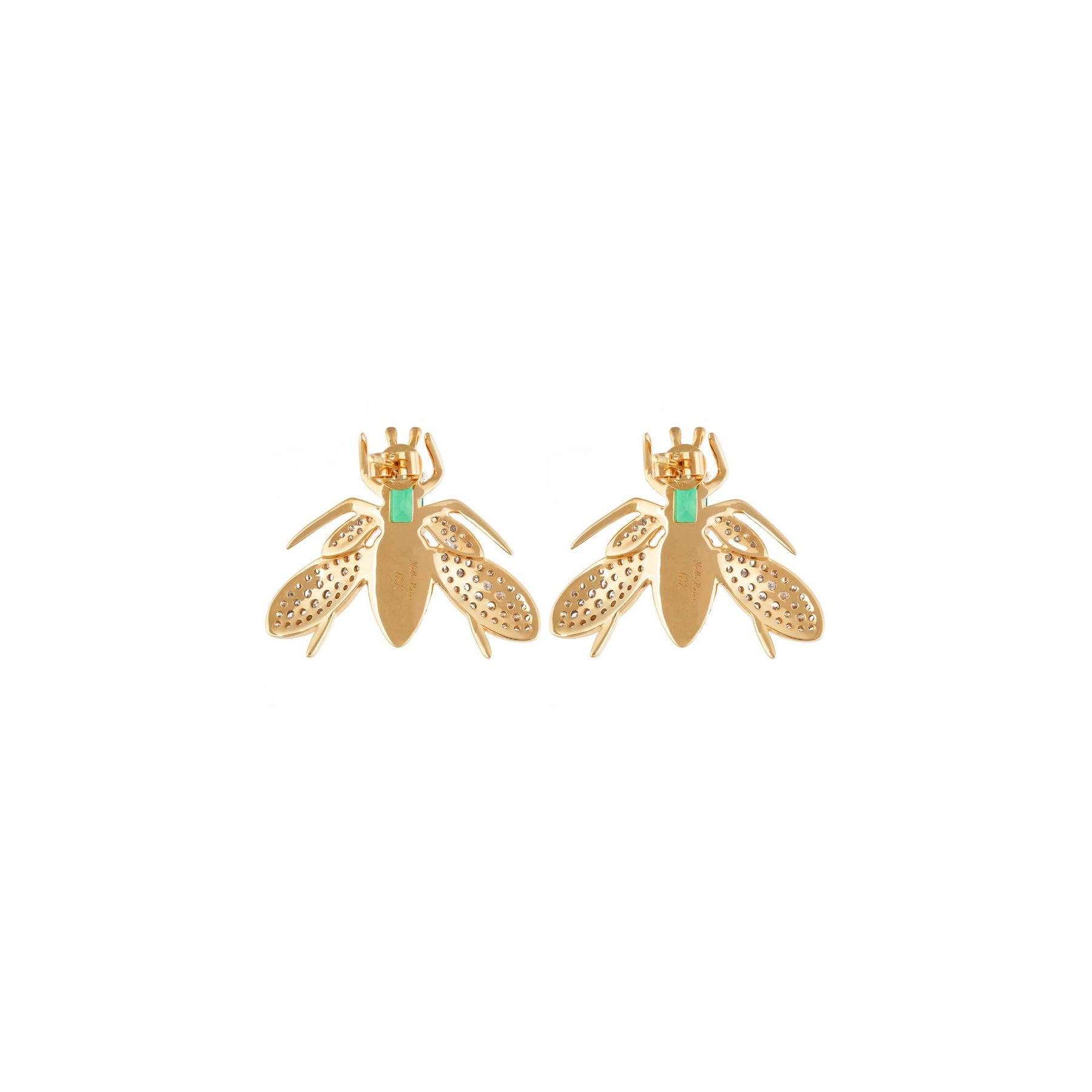 Vespula 18k Gold Spinel Diamond Earrings