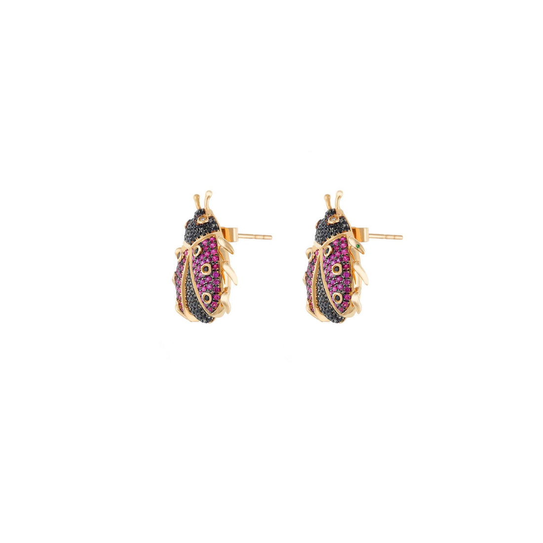 Gran Mariquita 18k Gold Ruby Earrings