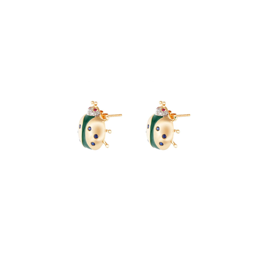 Vegetal Fauna Ladybug Earrings