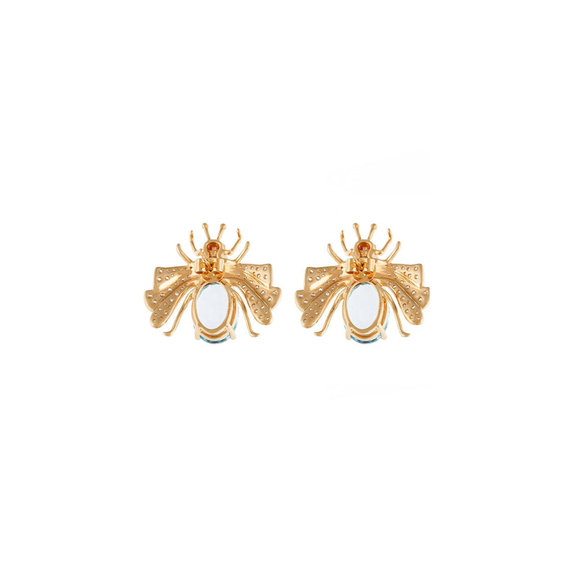 Candy 18k Gold Sky Blue Topaz Earrings