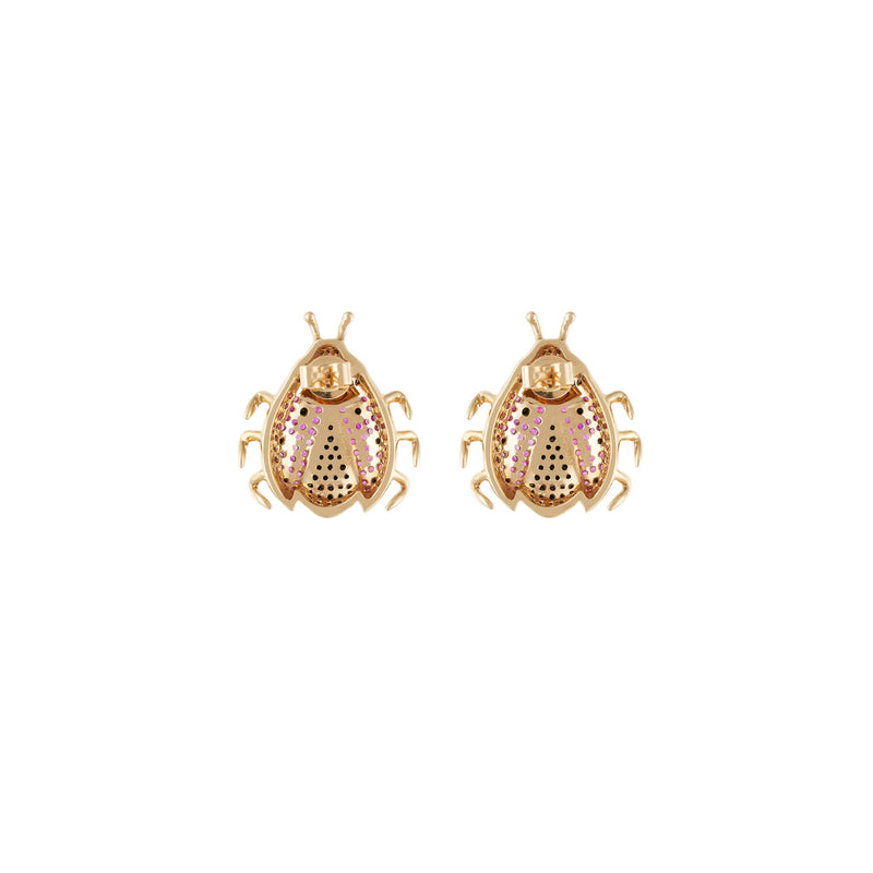 Gran Mariquita 18k Gold Ruby Earrings