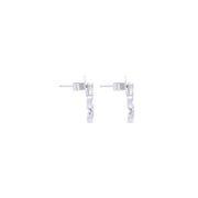 Mini Serpentine Snake White Gold Diamond Earrings