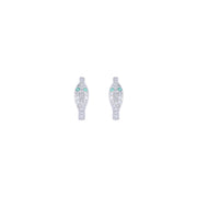 Mini Snake White Gold Diamond Hoops