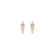 Mini Snake Hoops Yellow Gold