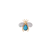 Abeja Real 18k Gold London Blue Topaz Ear Cuff