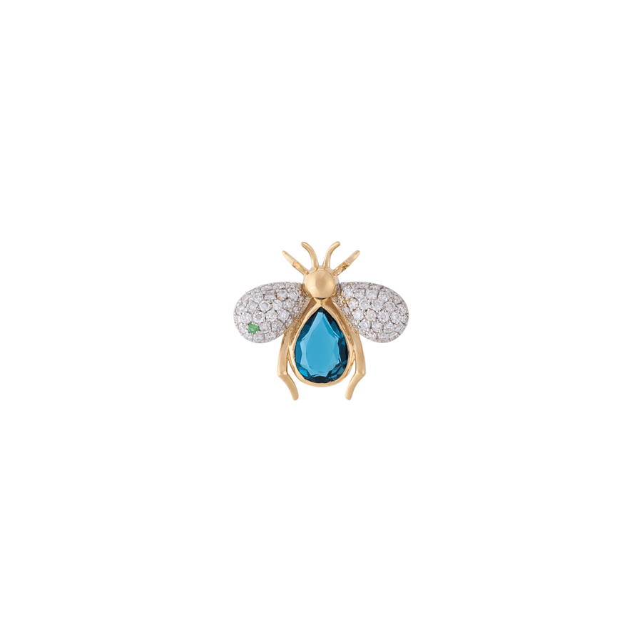 Abeja Real 18k Gold London Blue Topaz Ear Cuff