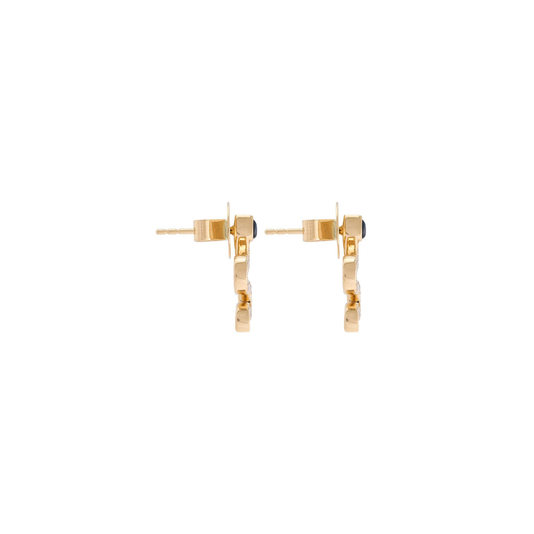Mini Serpentine Snake 18k Gold London Blue Topaz Earrings