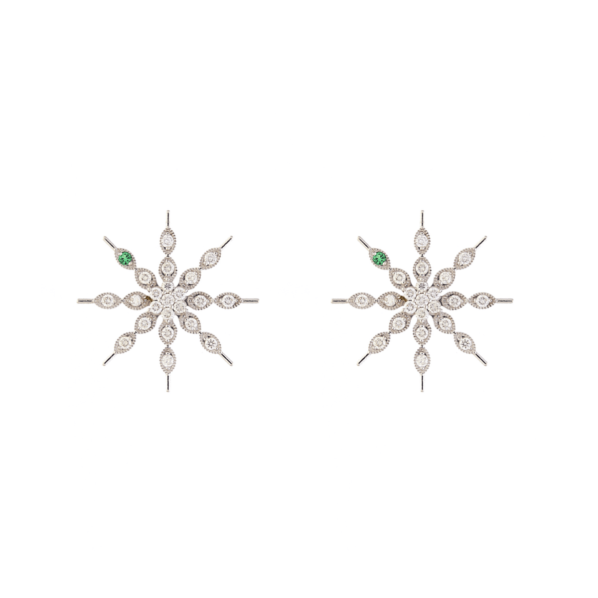 Eternity White Gold Diamond Stud Earrings