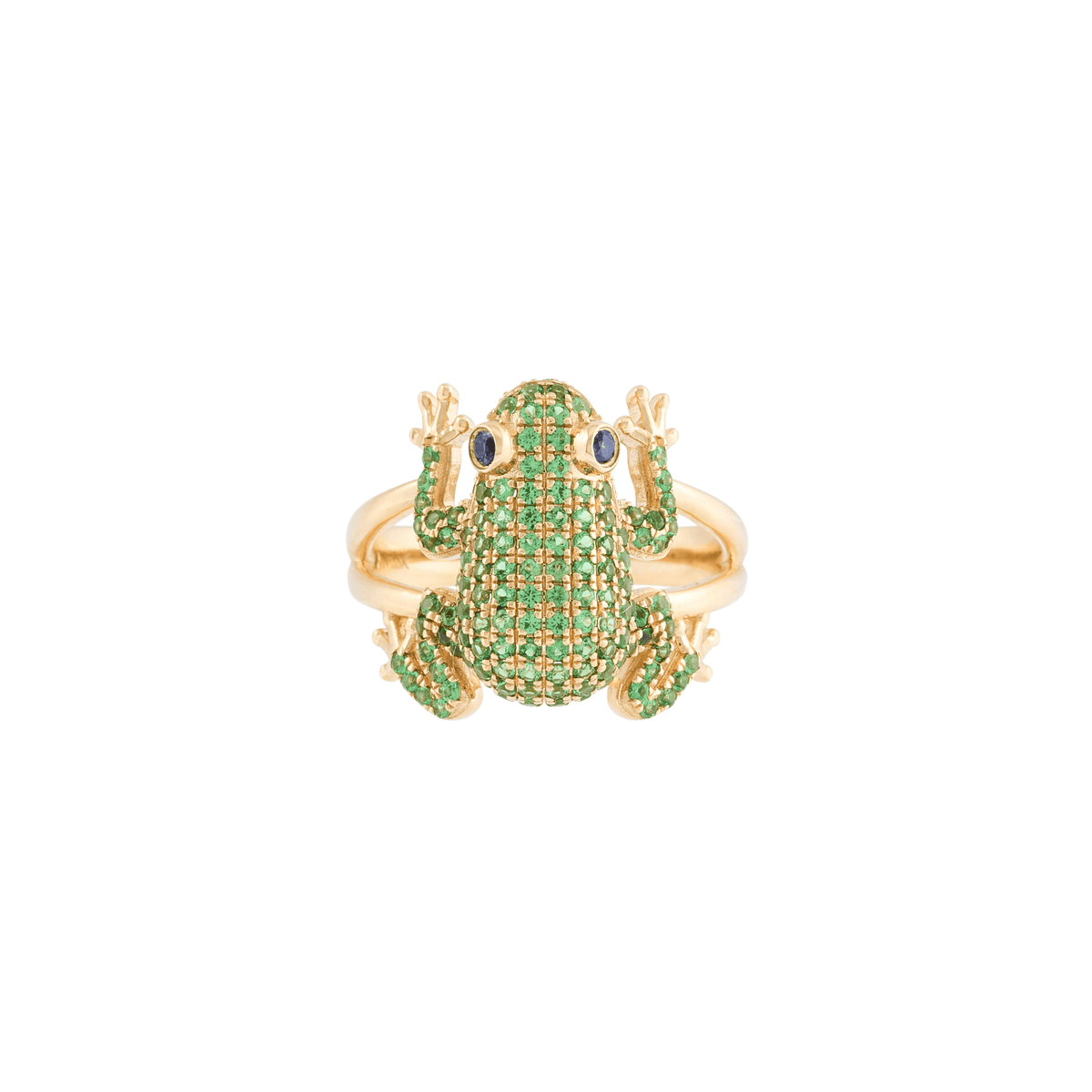 Amazonica Frog 18k Gold Tsavorite Ring