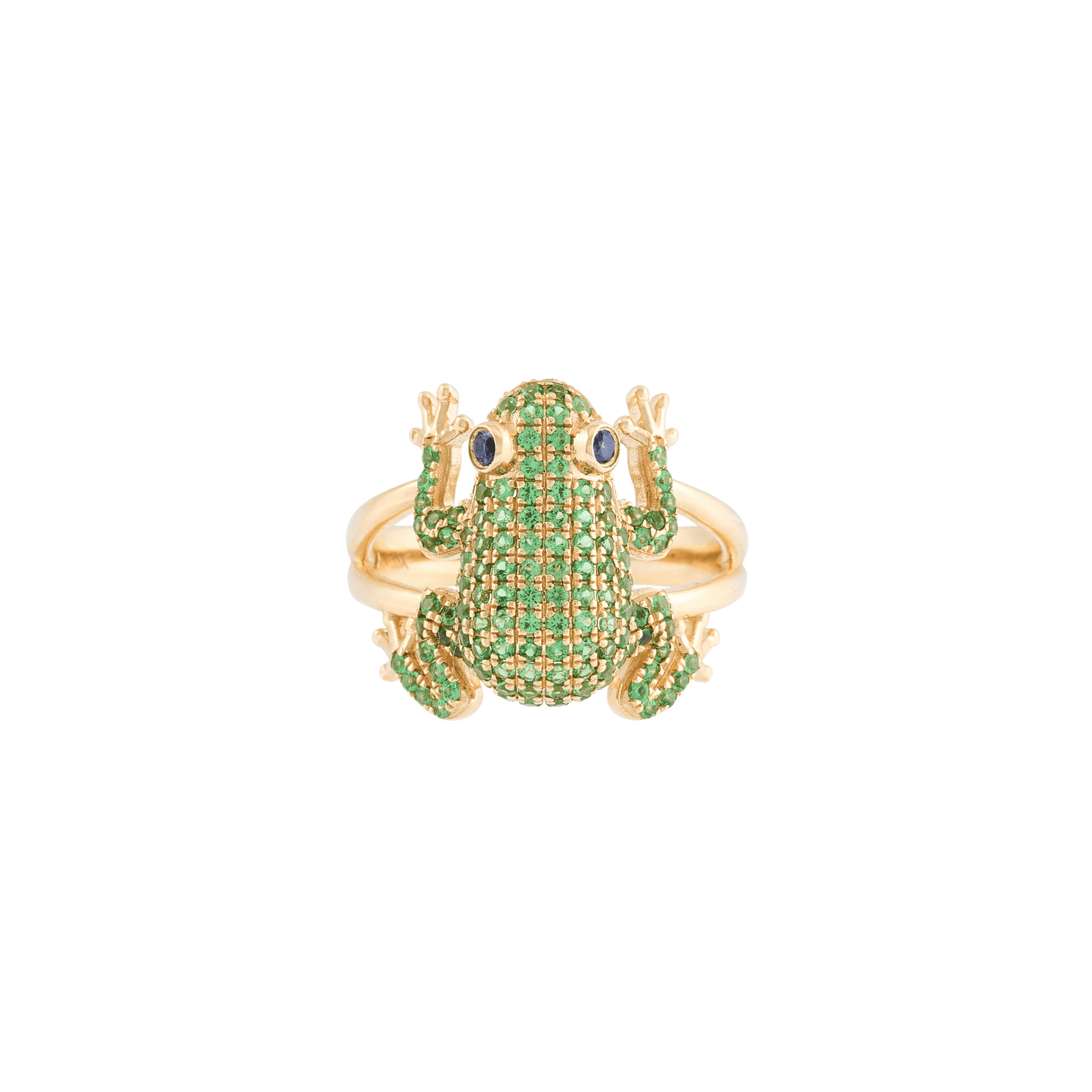 Amazonica Frog 18k Gold Tsavorite Ring
