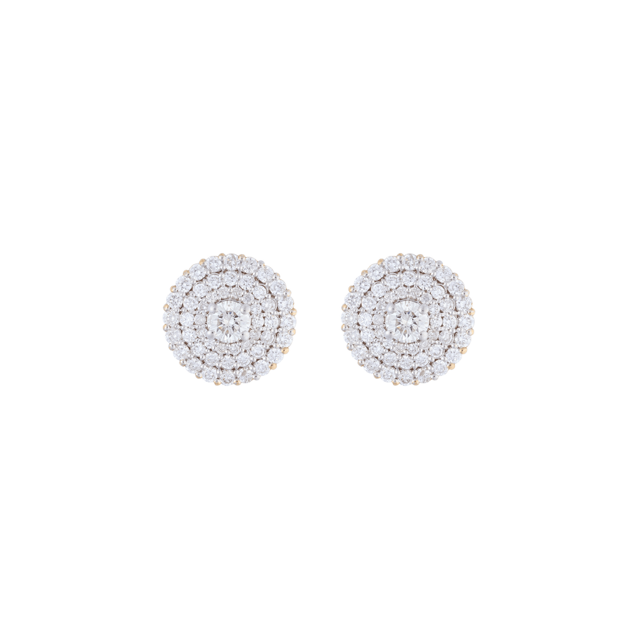 Fatima 18k Gold Diamond Studs