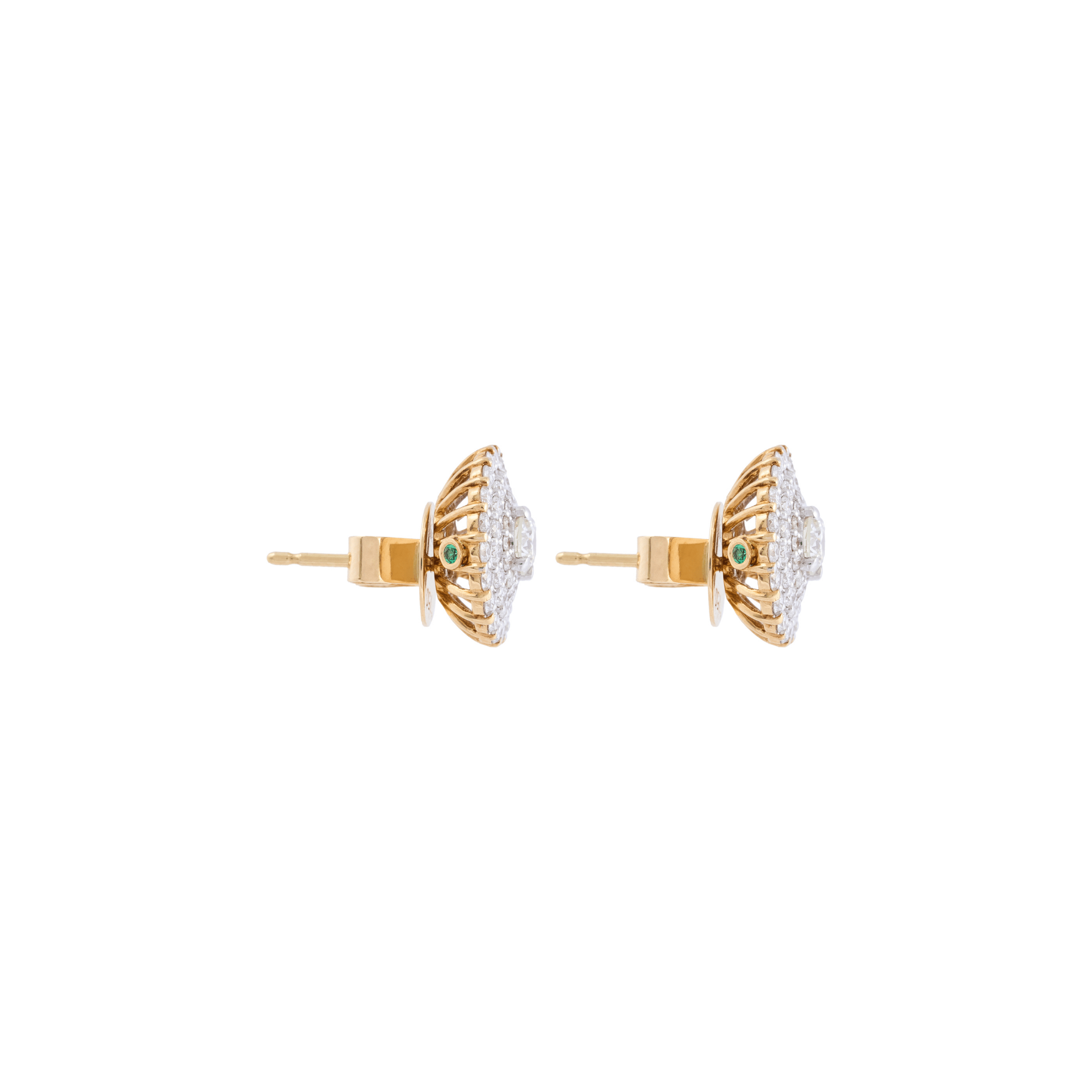 Fatima 18k Gold Diamond Studs