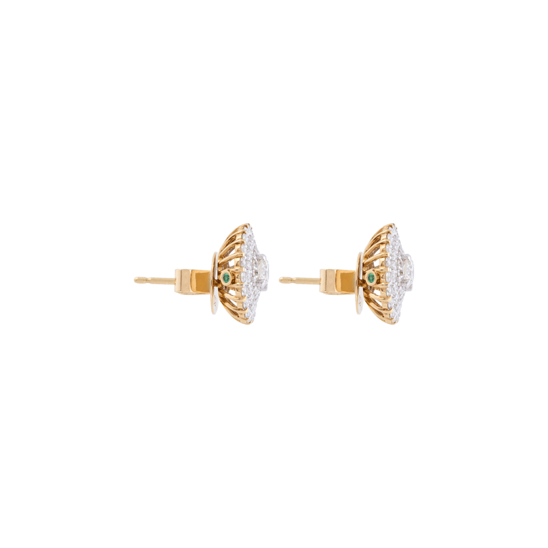 Fatima 18k Gold Diamond Studs