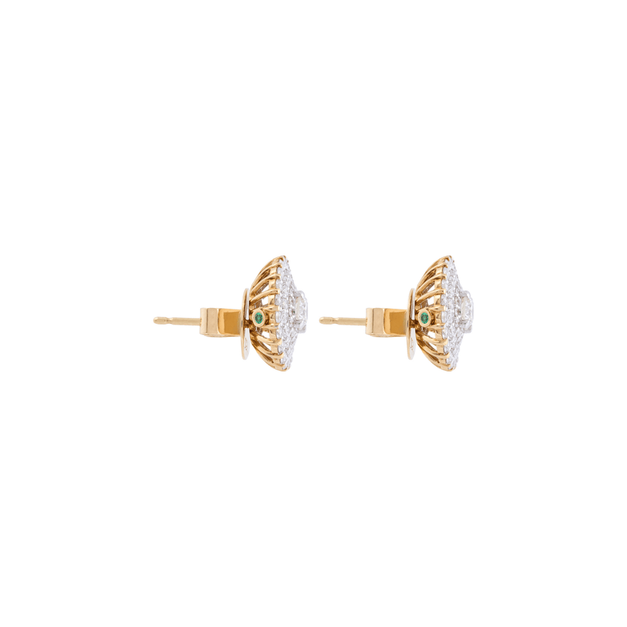 Fatima 18k Gold Diamond Studs