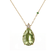 Hada One Star 18k Gold Green Amethyst Necklace
