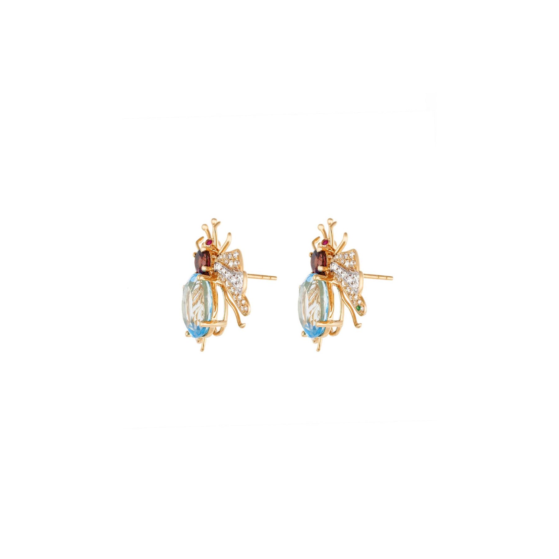 Candy 18k Gold Sky Blue Topaz Earrings