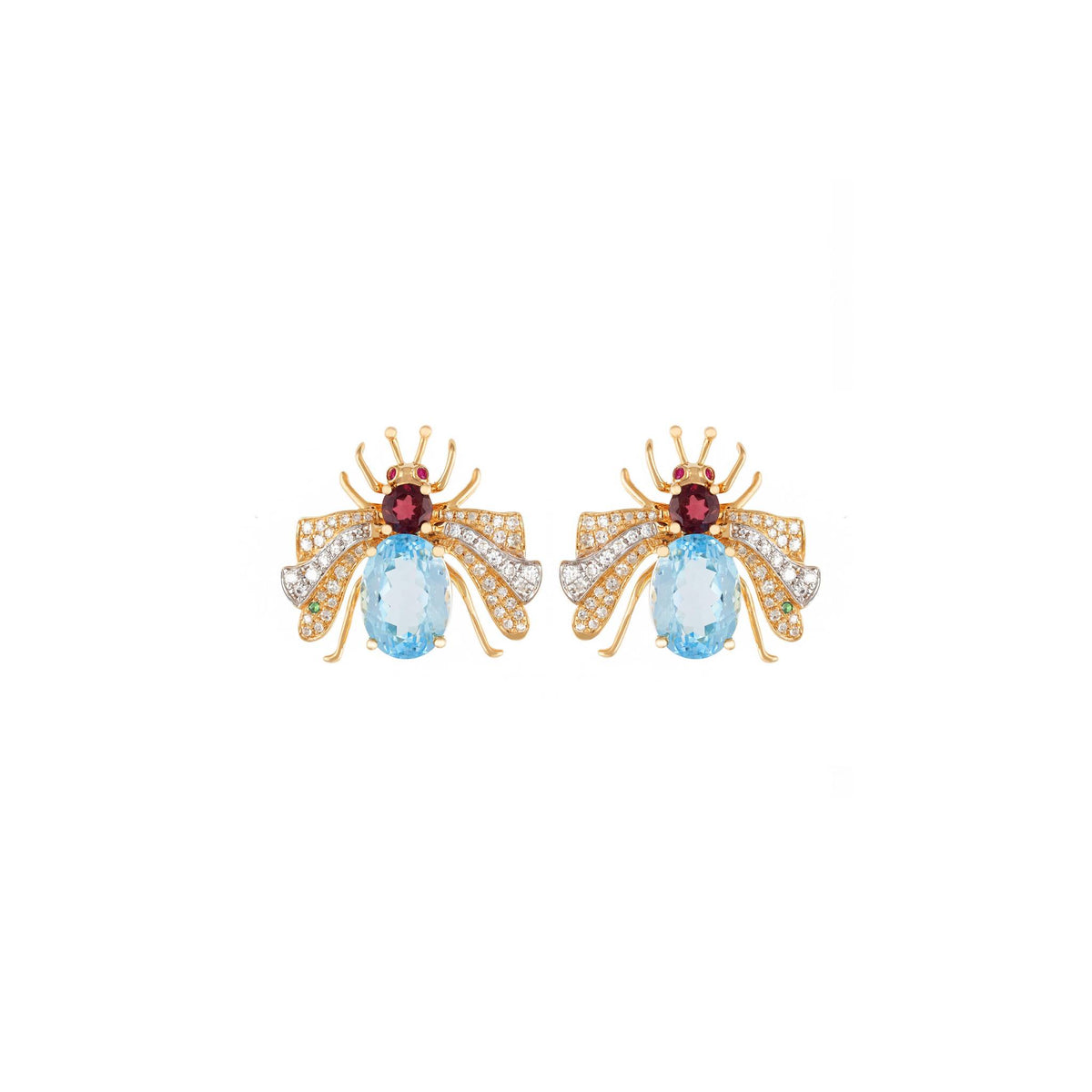 Candy 18k Gold Sky Blue Topaz Earrings