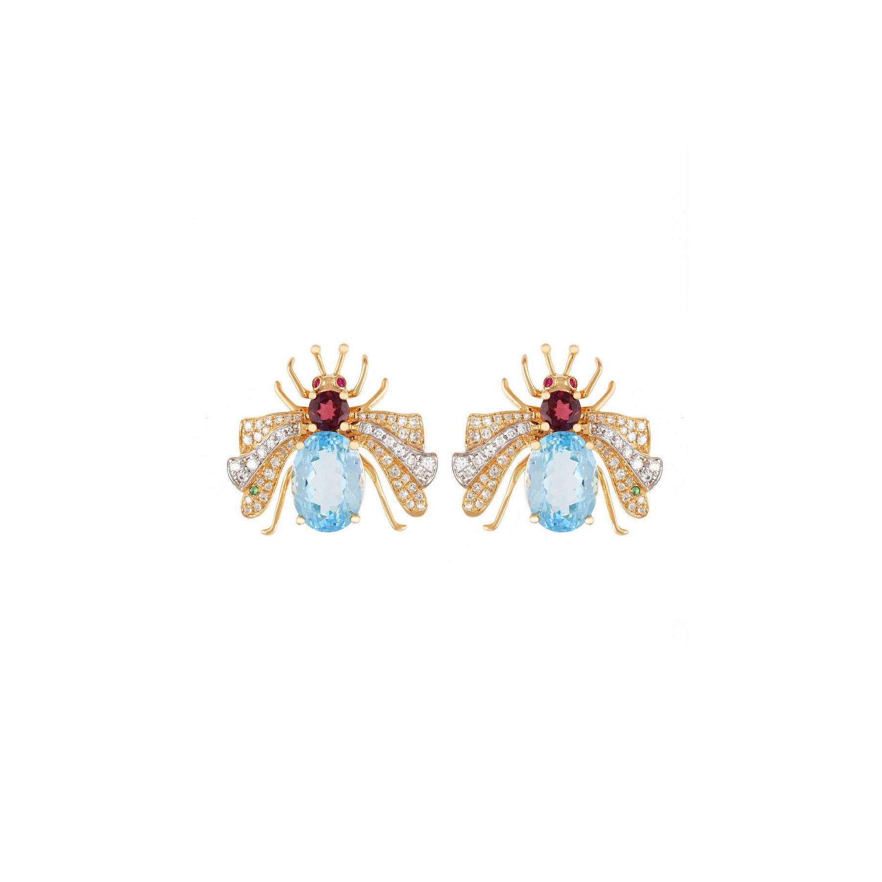 Candy 18k Gold Sky Blue Topaz Earrings