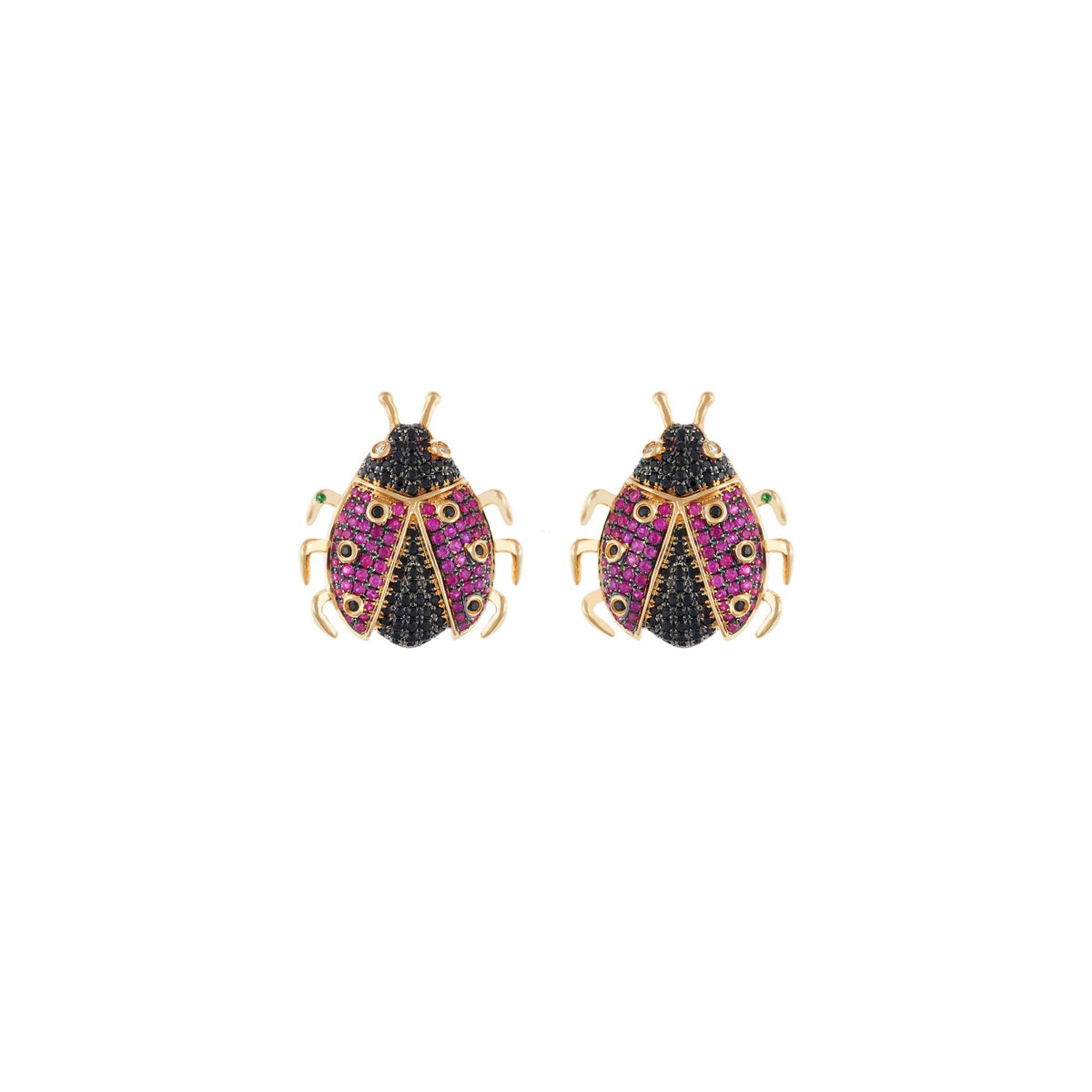 Gran Mariquita 18k Gold Ruby Earrings