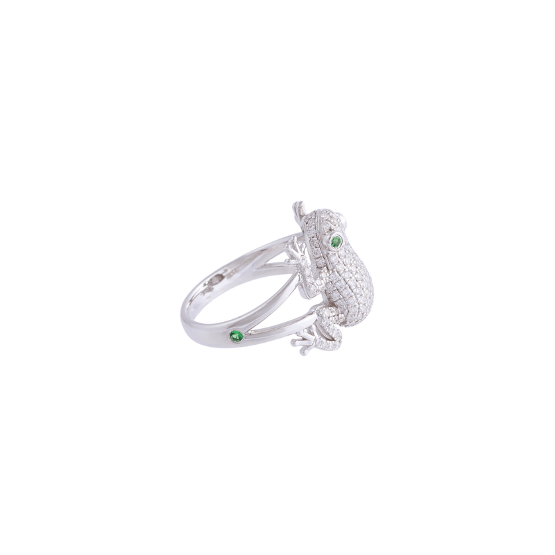 Amazonica Frog White Gold Diamond Ring