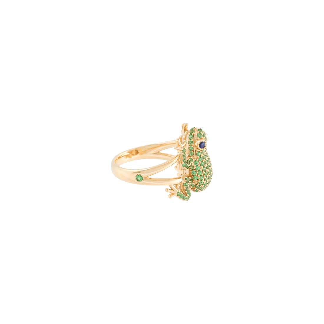 Amazonica Frog 18k Gold Tsavorite Ring