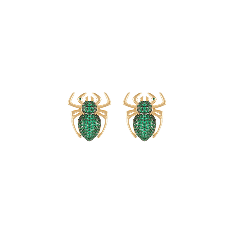 Lola Spider 18k Gold Spinel Earrings