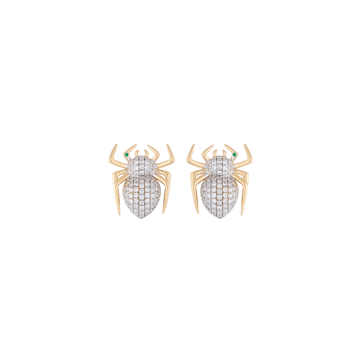 Lola Spider 18k Gold Diamond Earrings