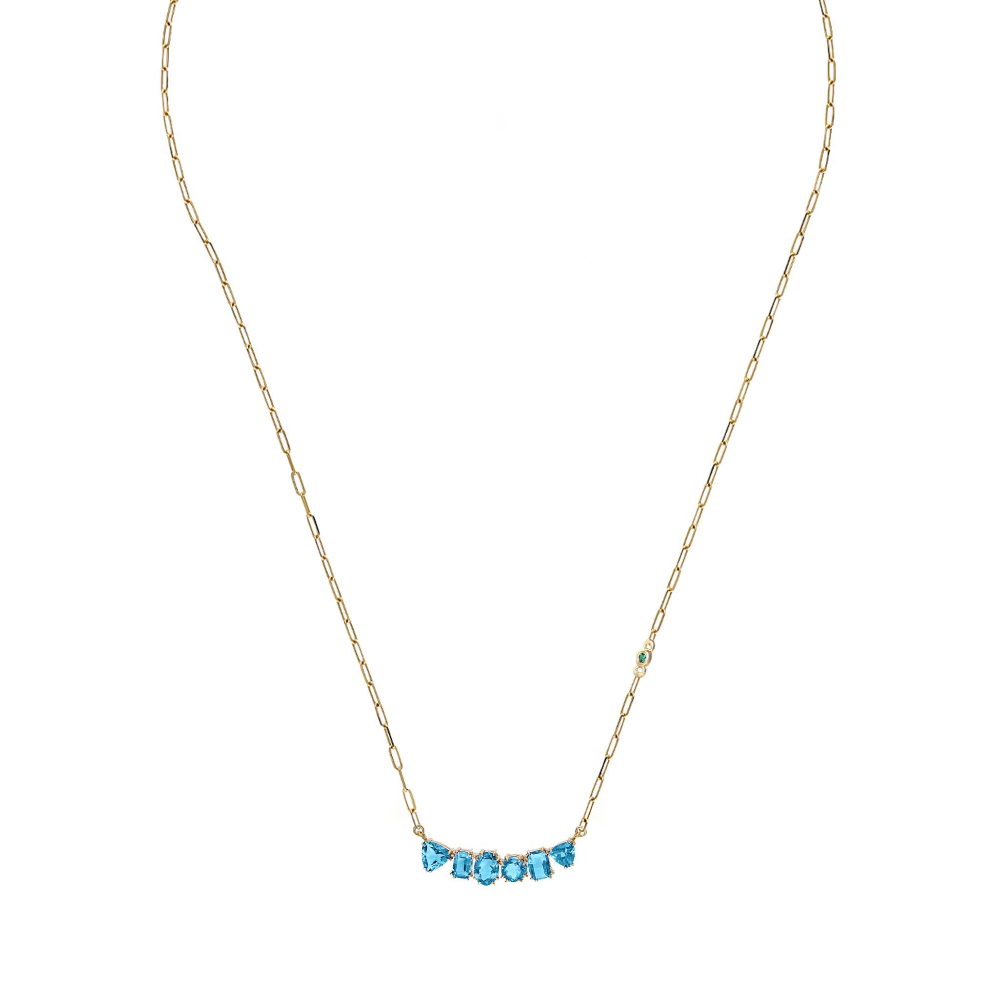 Big Bang Swiss Blue Topaz Necklace