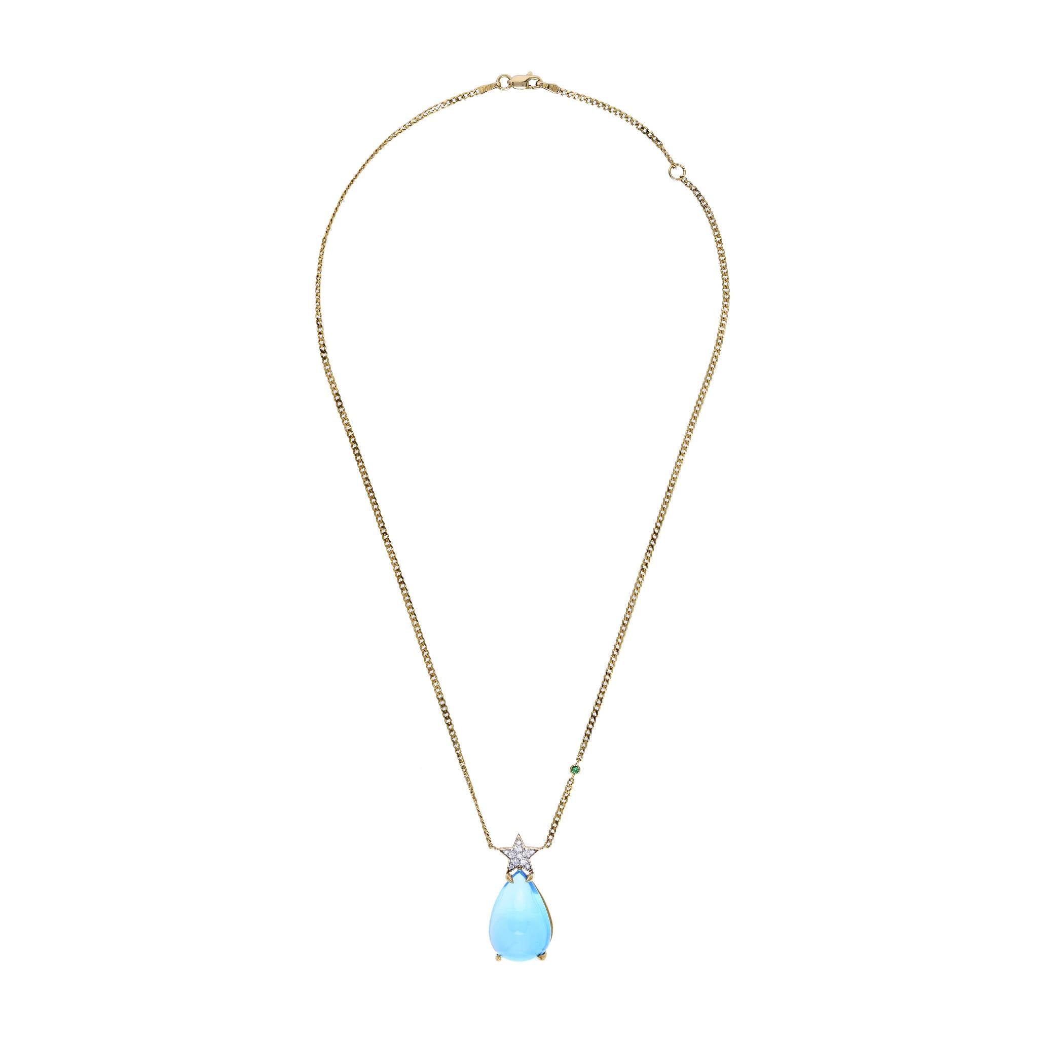 Hada One Star Blue Topaz Necklace