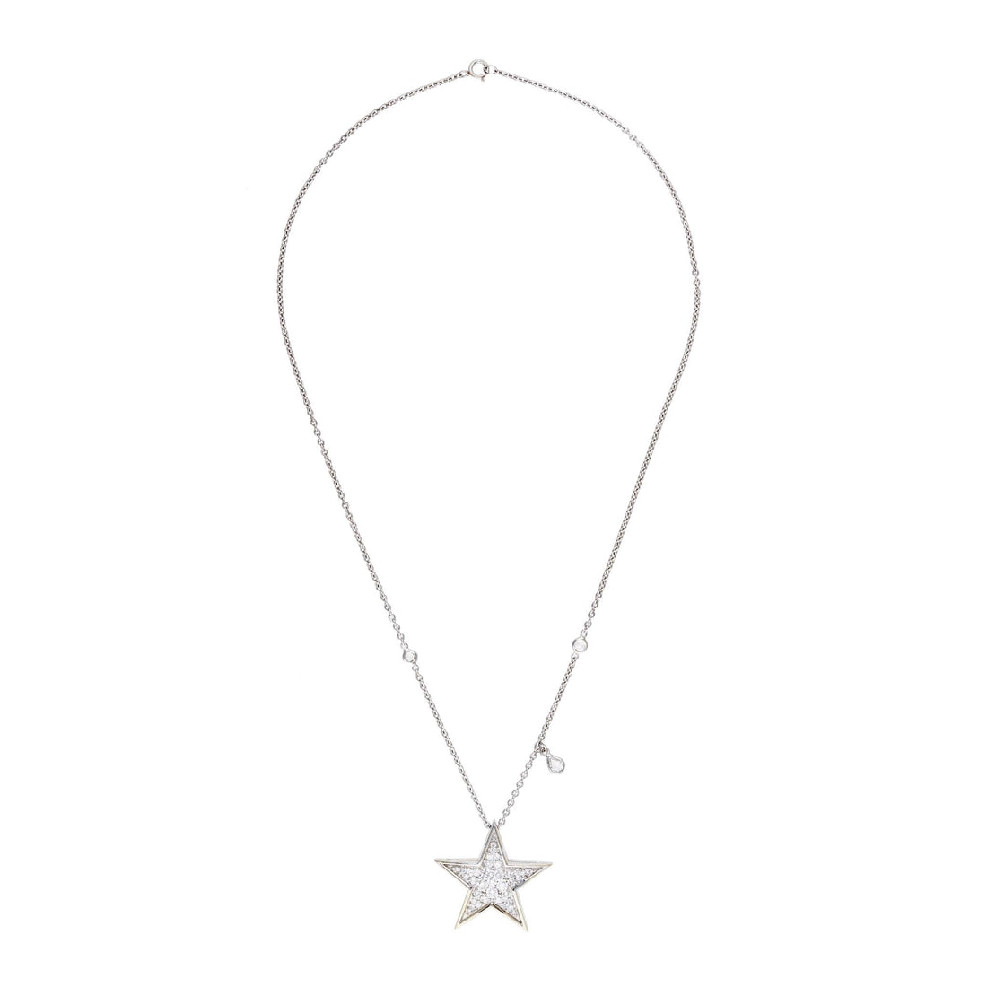 Polar Star White Gold Diamond Necklace
