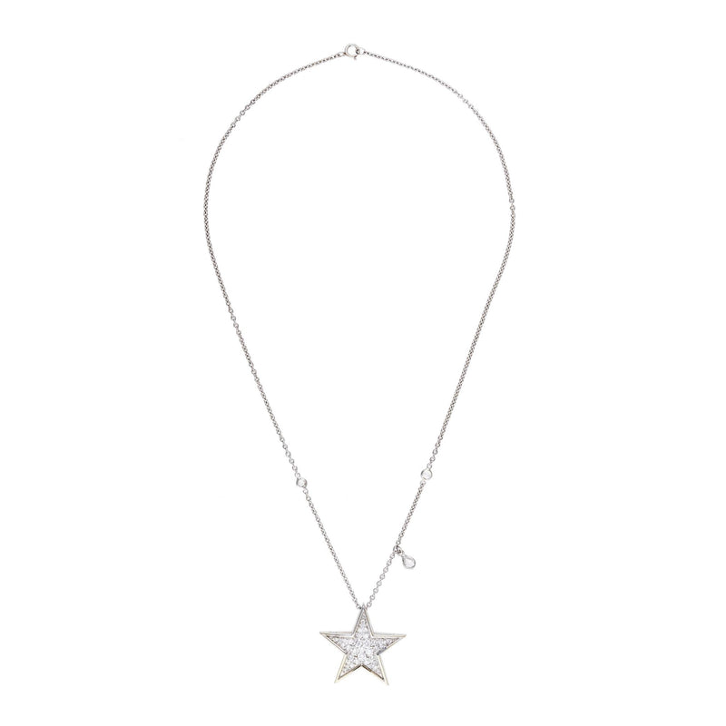 Polar Star White Gold Diamond Necklace