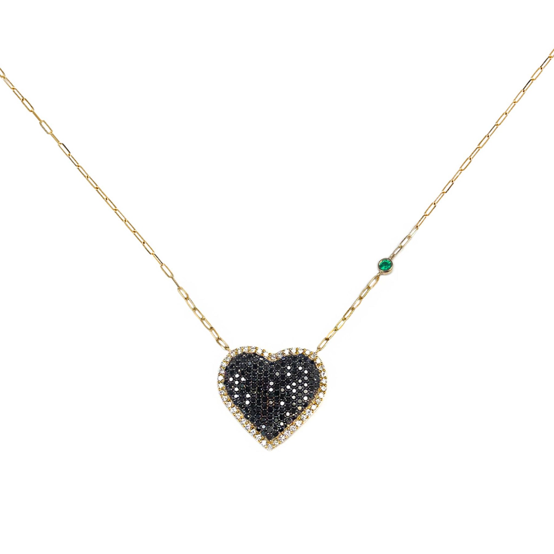 Aldo Pave 18k Gold Black Diamond Necklace