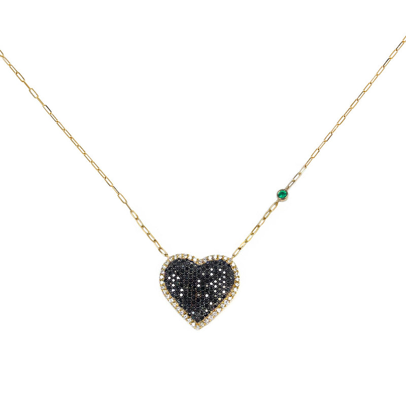 Aldo Pave 18k Gold Black Diamond Necklace