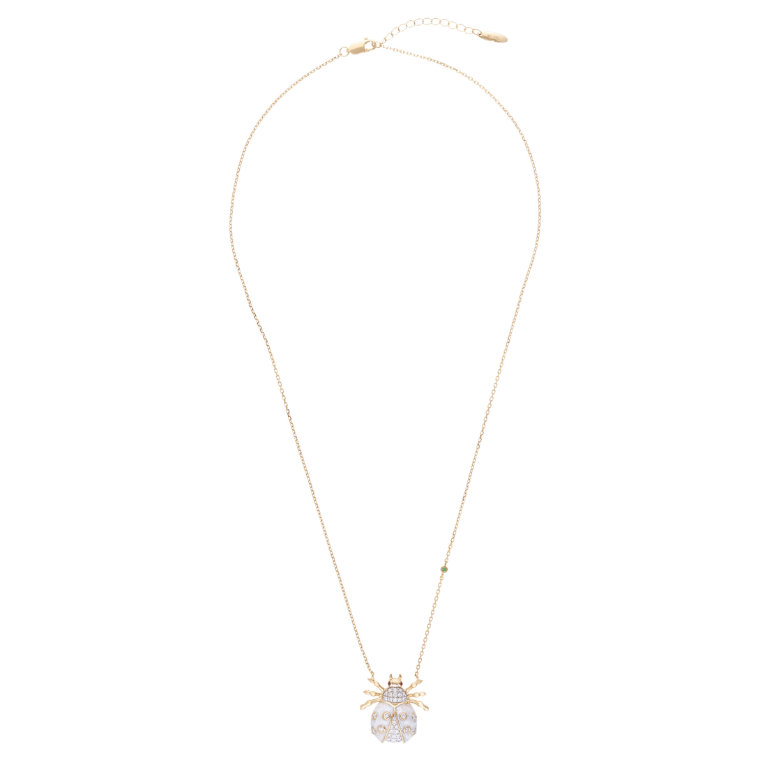 Royal Ladybug 18k Gold Diamond Necklace