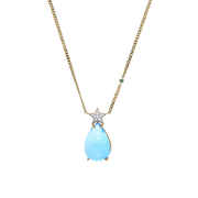 Hada One Star 18k Gold Light Blue Topaz Necklace